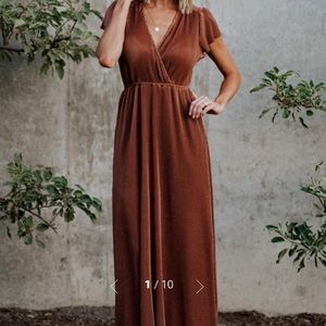 Baltic Born pleated maxi dress, bridesmaid dress, size small